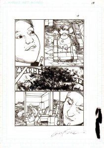 Time Grunts page 13 Original Alex Sanchez Art Signed WWII Time Travel