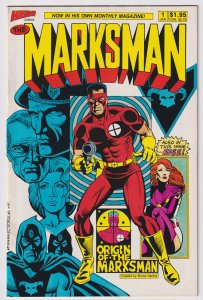 Hero Comics! Marksman! Issue #1! (1988) Origin of the Marrksman!