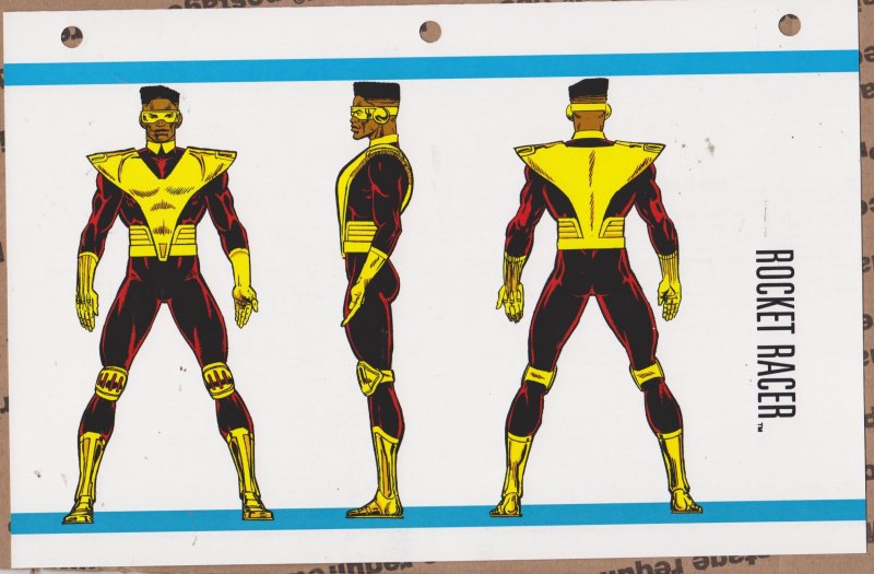 Official Handbook of the Marvel Universe Sheet- Rocket Racer