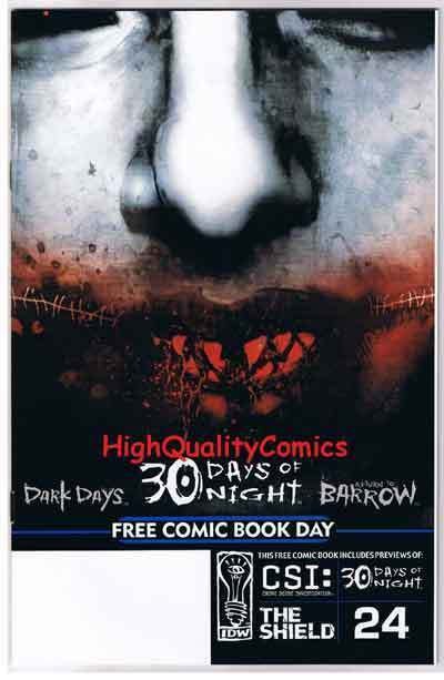 30 DAYS of NIGHT, CSI, Shield, Steve Niles, Vampire, 2004, FCBD, NM+