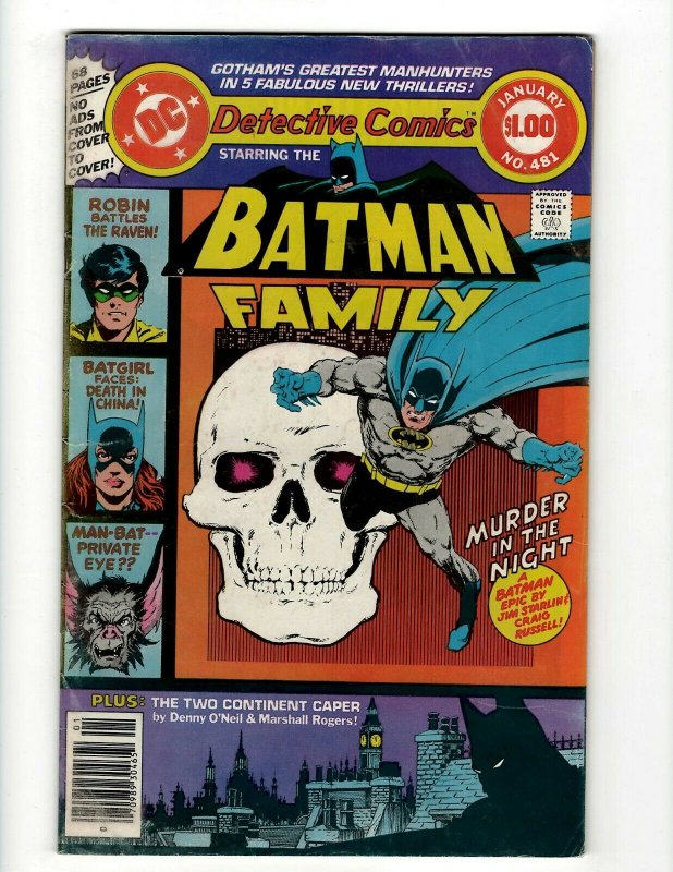 Detective Comics # 481 FN DC Comic Book Batman Robin Joker Catwoman SR1