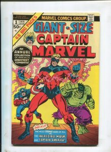 GIANT SIZE CAPTAIN MARVEL #1 (7.5) HULK AND CAP COVER