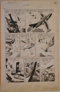 JOHN CELARDO original art, JET FIGHTERS #6, pgs 24-30, 1952, 7 pgs, Blue Angels