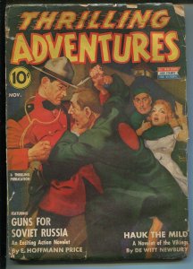 PULP:  THRILLING ADVENTURES 11/1942-PULP ACTION-RUDOLPH BELARSKI-fr