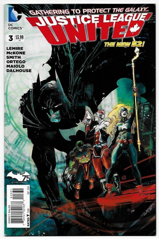 Justice League United #3 New 52 | Batman 75th Anniv Variant (DC, 2014) VF/NM 