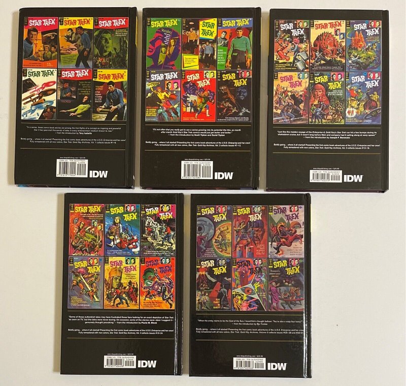 Star Trek Gold Key Archives HC Lot IDW Vol 1-5 Complete Set/Run 