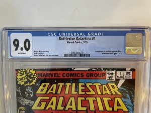 BATTLESTAR GALACTICA #1 CGC 9.0 - Newsstand -  Marvel (1979) KEY TV Adaptation