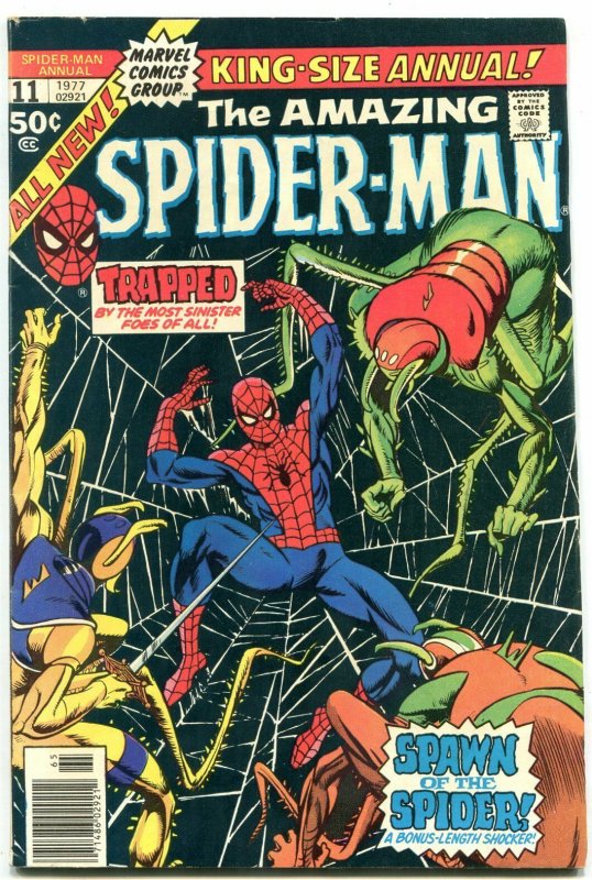 AMAZING SPIDER-MAN ANNUAL #11-1977-MARVEL-Spawn of the Spider FN