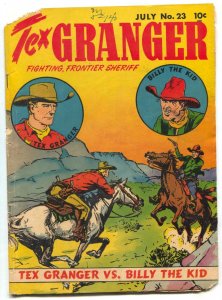 Tex Granger #23 1949- vs Billy the Kid- Western comic G