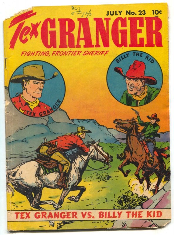 Tex Granger #23 1949- vs Billy the Kid- Western comic G