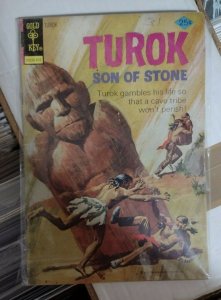 TUROK SON OF STONE #92 1974 GOLD KEY cabe tribe painted cover