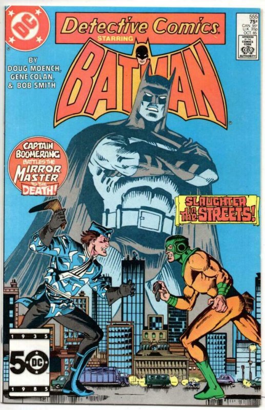 DETECTIVE #555, VF, Batman, Boomerang Mirror Master, 1937 1985