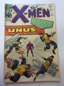 The X-Men #8 (1964) 1st App of Unus the Untouchable! VG Condition