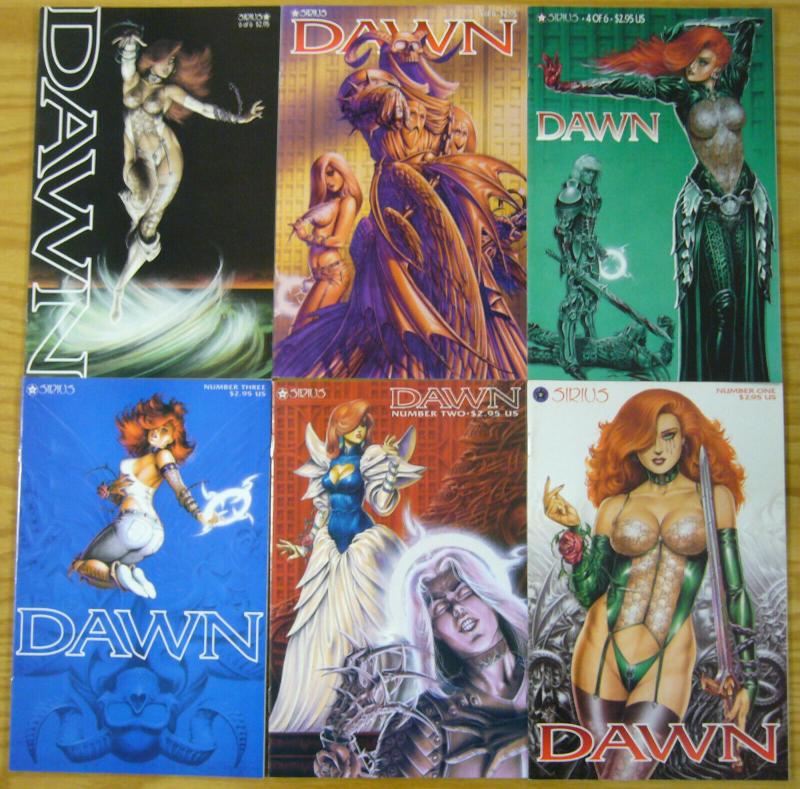 Dawn #1-6 VF/NM complete series - joe linsner - sirius comics 2 3 4 5 set lot