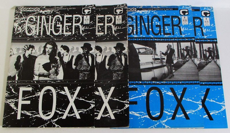 Ginger Fox Lot of 4 #2 x2, 3 x2 Comico Comics (1988) FN/VF 1st Print Comic Books