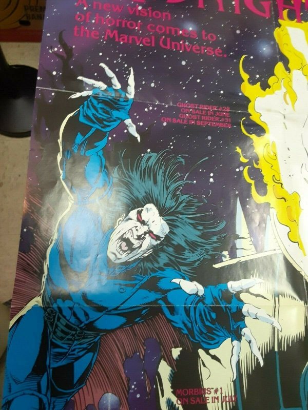 Rise of the Midnight Sons Retailer Poster from 1992 (GHOST RIDER, MORBIUS)