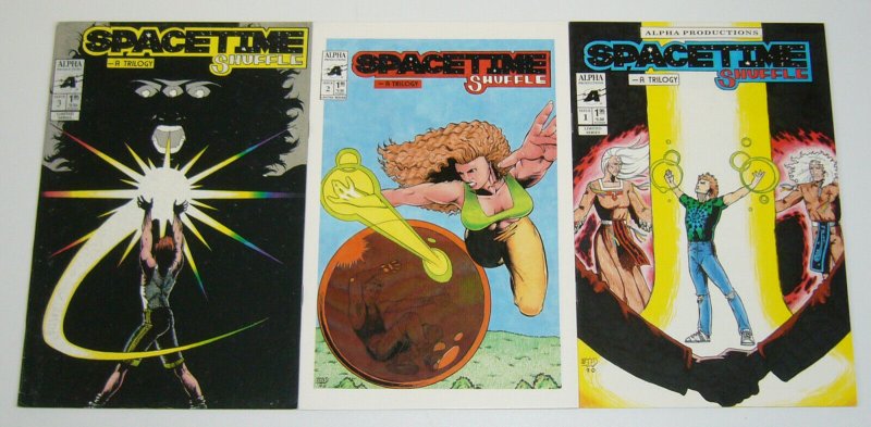 Spacetime Shuffle #1-3 VF/NM complete series - alpha productions - bill will set