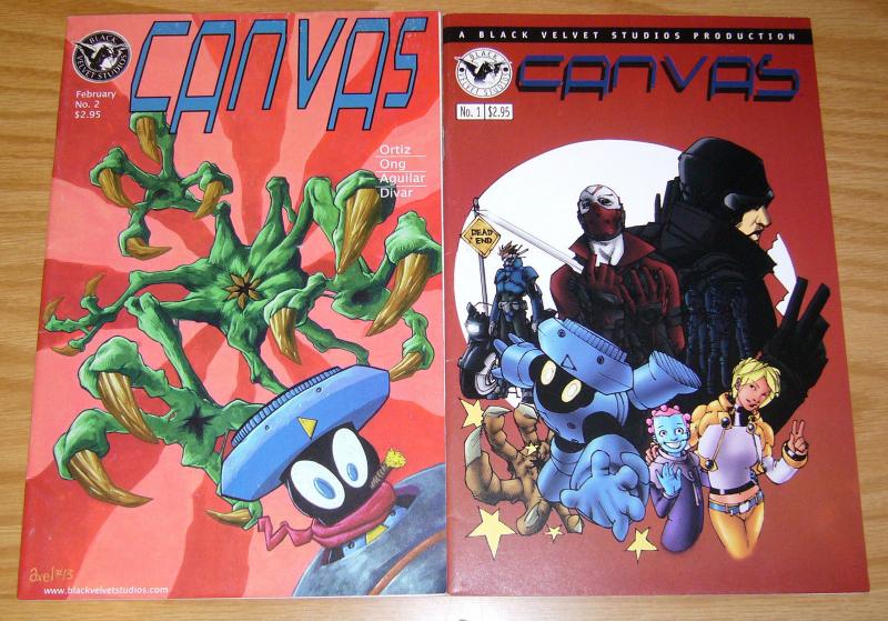 Canvas #1-2 VF/NM complete series - black velvet anthology set lot - indy comics