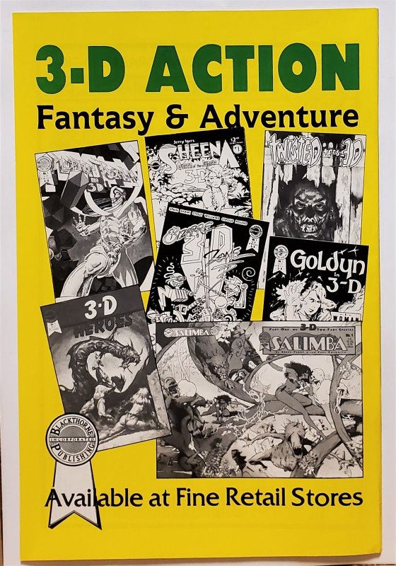 Bizarre 3-D Zone #1 (July 1986, Blackthorne) 6.5 FN+