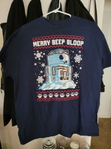 Funko Pop! Tee: Star Wars Holiday - R2-D2 Snowman - XL