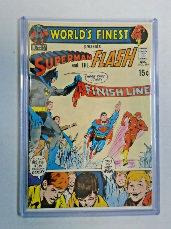 World's Finest #199 3rd Superman vs The Flash Race 4.0 VG (1970)