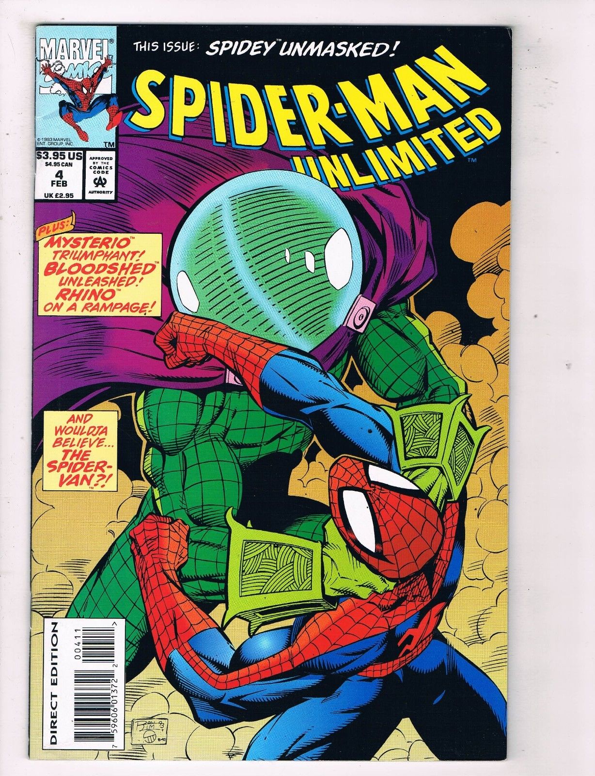 Spider-Man Unlimited #4 VF Marvel Comics Comic Book Mysterio Feb 1993 DE45  | Comic Books - Modern Age, Spider-Man, Superhero / HipComic