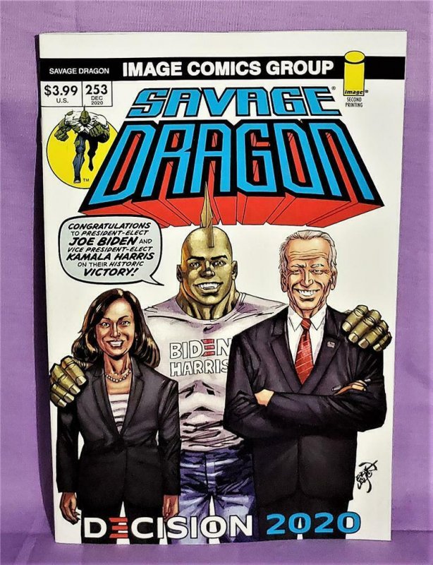 Erik Larsen SAVAGE DRAGON #253 2nd Print Biden Harris Variant (Image, 2021)!