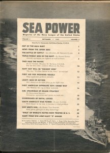 Sea Power 9/1942-McClelland Barclay cover art-war pix &info-1st American offe...