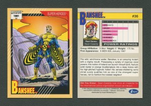 1991 Marvel Comics II  Card  #36 ( Banshee )  MINT