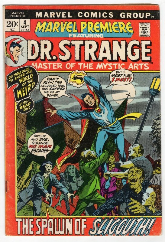 Marvel Premiere #4 VINTAGE 1972 Marvel Comics Dr Strange 