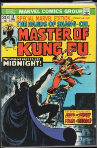 Special Marvel edition #16 (1974) Master of Kung Fu / Shang-Chi [Key Issue]