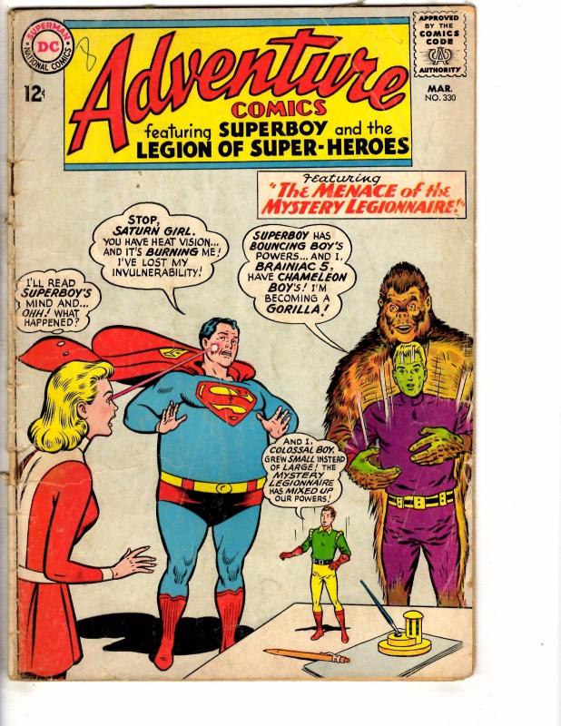 Lot Of 2 Adventure Comics Feat. Legion Of Super-Heroes Superboy # 330 347 YY2