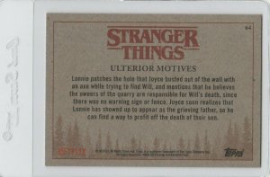 Stranger Things Ulterior Motives 64 Topps Netflix 2018 Season One trading card