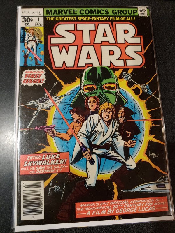 STAR WARS #1 MARVEL Comics Group 1977 REPRINT RELEASE Lee,Thomas,Chaykin