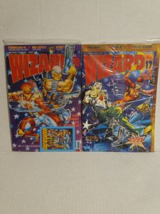 WIZARD MAGAZINE: #10 AND #15 - POLYBAGGED - FREE SHIPPING