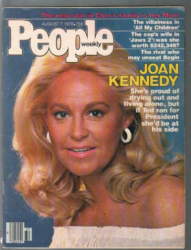 People Weekly 8/9/1978-Joan Kennedy-Cher-Judy Carne-Jaws 2-VG/FN