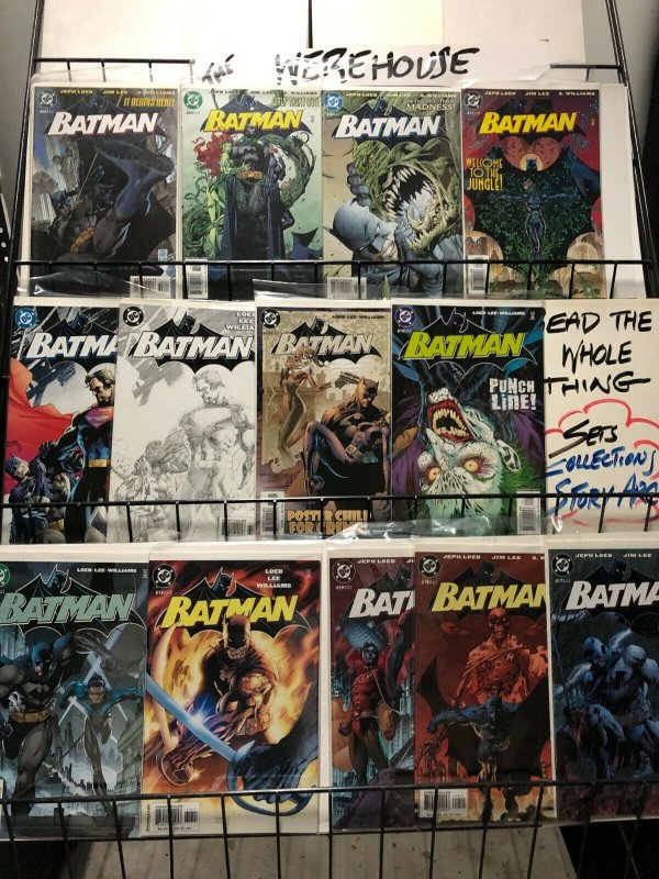 BATMAN 608-619 (both 613s)Jeph Loeb,Jim Lee,S Williams 21st century classic HUSH