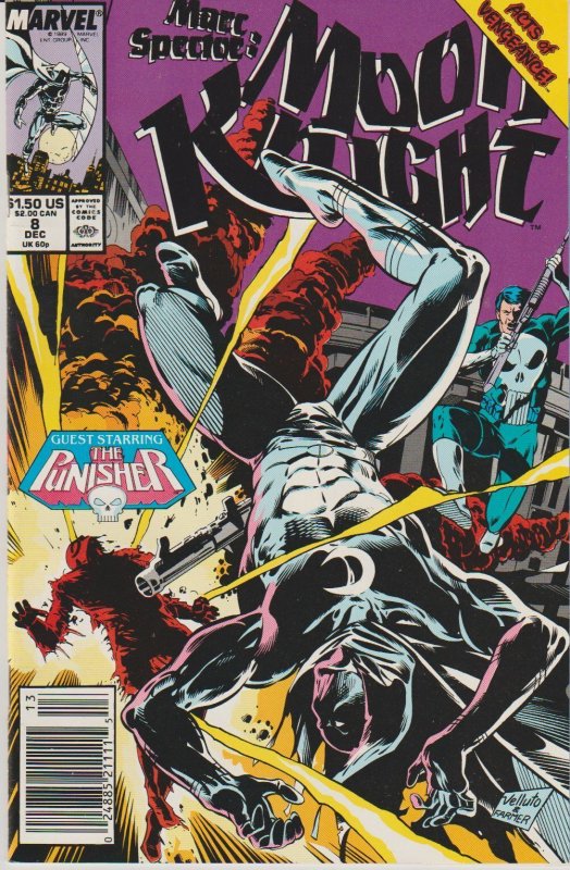 Marc Spector Moon Knight # 8 Newsstand Cover NM Marvel 1989 [J7]