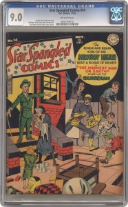 Star Spangled Comics #14 CGC 9.0 VF/NM Off White Pages DC 1942 Simon & Kirby