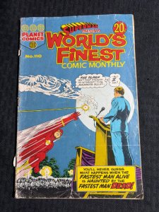 Vintage WORLD'S FINEST Planet Comics #110 GD+ 2.5 Irv Novick Flash AUS