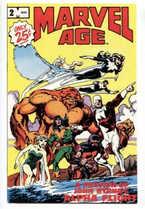 Marvel Age #2 comic book 1983-Marvel-Alpha Flight preview