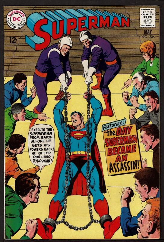 Superman #206 (May 1968, DC) See condition description.