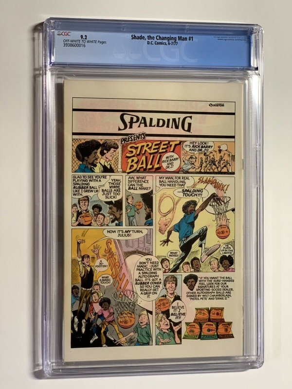 Shade the Changing Man 1 cgc 9.2 ow/w pages dc comics 1977 