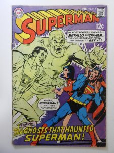Superman #214 (1969) VG Condition! 1/2 in spine split