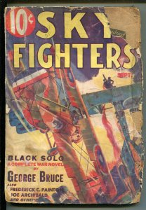 SKY FIGHTERS 01/1933-AIR WAR PULPS-WWI-3RD ISSUE-BLACK SOLO-GEORGE BRUCE-good