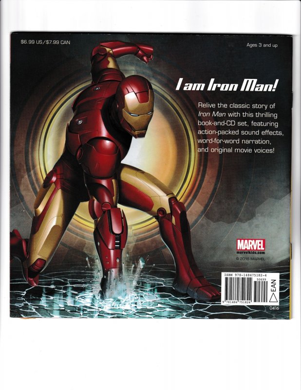IRON MAN (2016) MARVEL PRESS | SOFTCOVER | READ ALONG STORYBOOK W/ CD | NEW