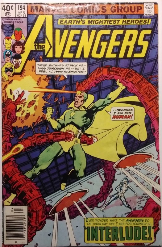 The Avengers #194 Newsstand Edition (1980)