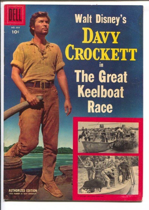 Davy Crockett in The Great Keelboat Race-Four Color Comics #664 1955-Dell-Dis...