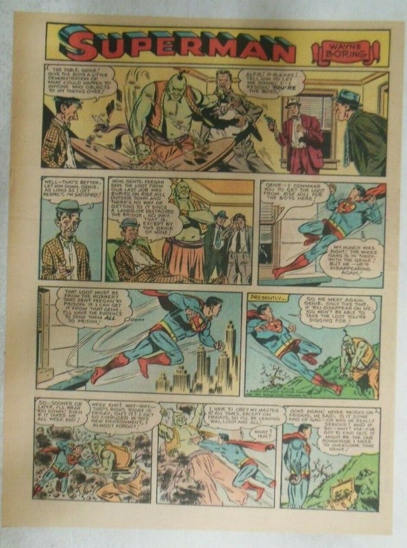 Superman Sunday Page #916 by Wayne Boring from 5/19/1957 Size ~11 x 15 inches