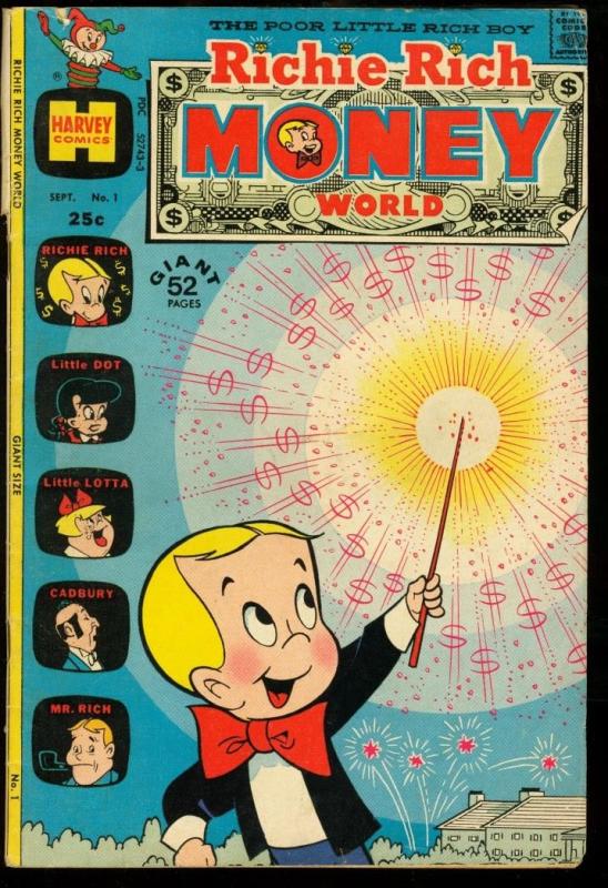 RICHIE RICH MONEY WORLD #1-HARVEY-FIRST ISSUE G/VG